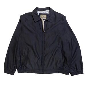 Rainforest Micro Suede Jacket XL Black Inside Zip Phone Pocket Vintage‎